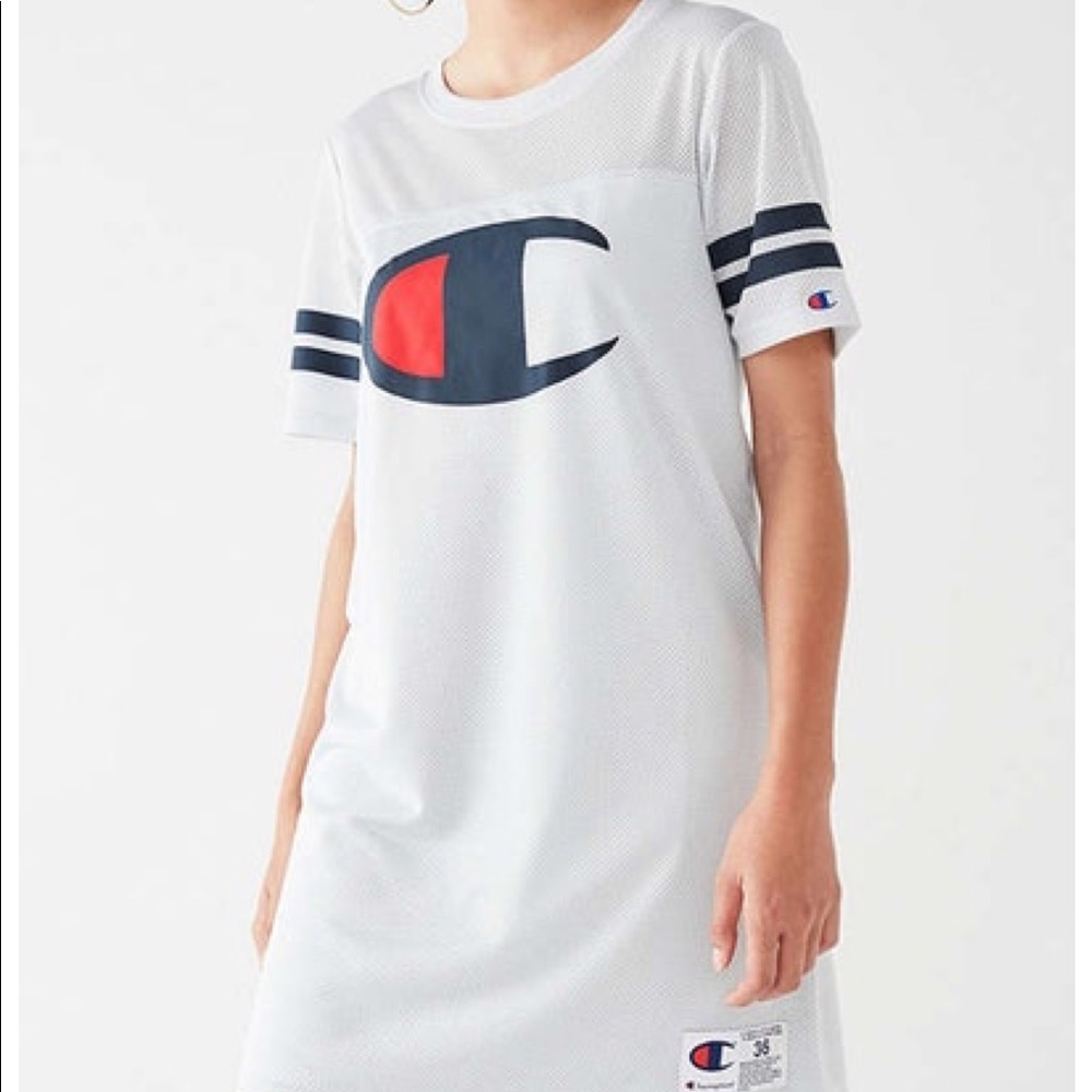 Champion Grey Mesh Jersey Dress